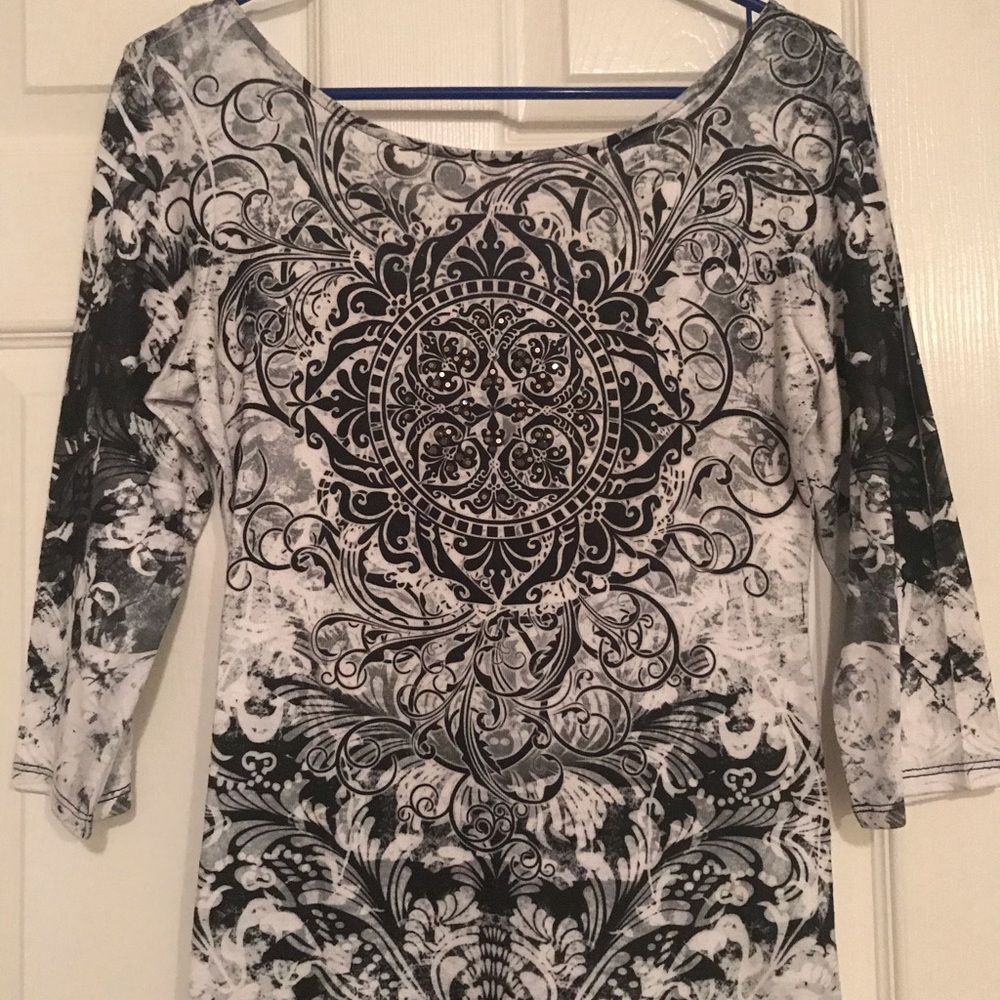 Paisley Sky 3/4 sleeve shirt